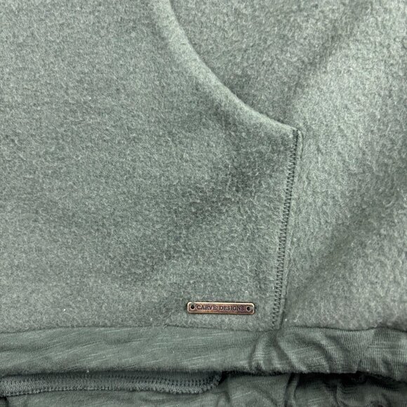 Carve Designs Sweater Womens Medium Green Funnel Neck Fleece Pullover Cozy - Picture 6 of 8